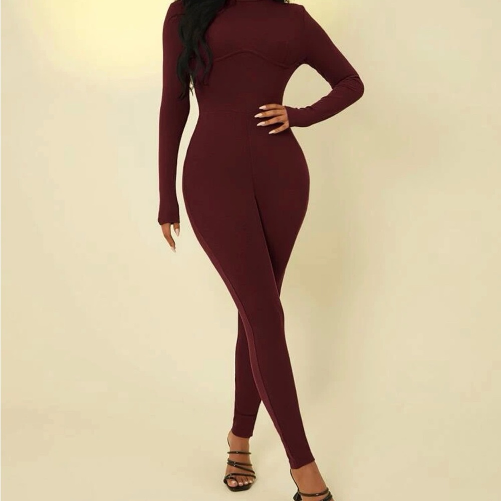 SHEIN Mock Neck Jumpsuit
